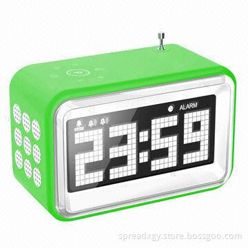 Alarm clock radio, big LED display screen, with alarm clock, radio and speaker functions